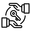 Turnkey house construction icon
