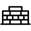 Compound wall construction icon
